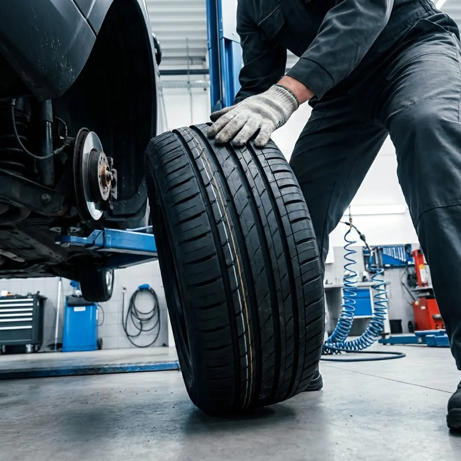 Mechaniker bei der Arbeit in der Kfz-Werkstatt Motoc & Söhne in Alveslohe